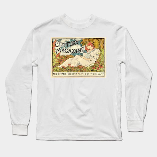 Century Magazine, Midsummer Holiday, 1894 Long Sleeve T-Shirt by WAITE-SMITH VINTAGE ART